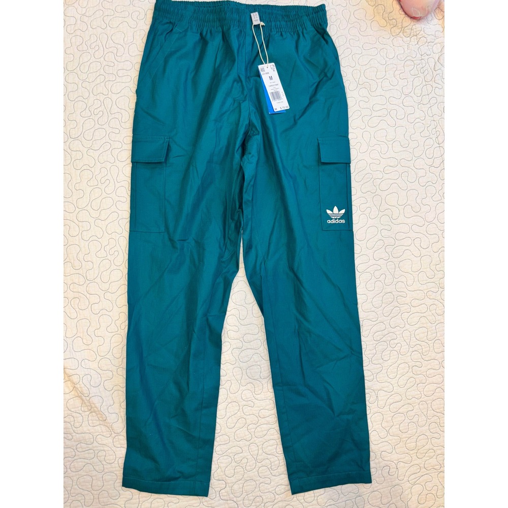 Adidas Originals Mens Cargo Pants Legacy Teal Size Medium